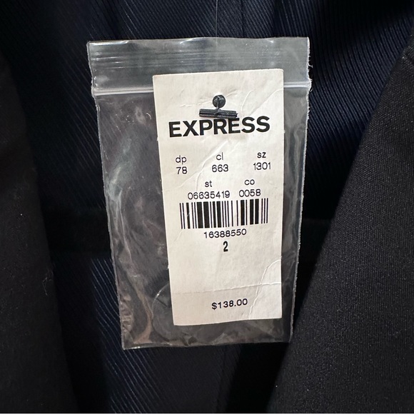 🆕 EXPRESS Black Double Breasted Blazer Size 2 NWT - Picture 5 of 15